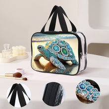 Load image into Gallery viewer, DIY Turtle Diamond Art Rhinestone Makeup Bag Transparent PVC Storage Pack Gift