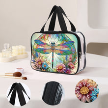 Load image into Gallery viewer, DIY Dragonfly Diamond Art Rhinestone Makeup Bag Transparent PVC Storage Pack