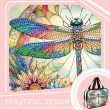 Load image into Gallery viewer, DIY Dragonfly Diamond Art Rhinestone Makeup Bag Transparent PVC Storage Pack