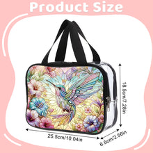 Load image into Gallery viewer, DIY Hummingbird Diamond Art Rhinestone Makeup Bag Transparent PVC Storage Pack