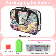Load image into Gallery viewer, DIY Hummingbird Diamond Art Rhinestone Makeup Bag Transparent PVC Storage Pack