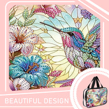Load image into Gallery viewer, DIY Hummingbird Diamond Art Rhinestone Makeup Bag Transparent PVC Storage Pack