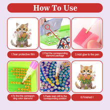 Load image into Gallery viewer, Xmas Acrylic Shaking Head 5D DIY Diamond Art Tabletop Decorations for Home (Cat)