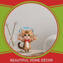 Load image into Gallery viewer, Xmas Acrylic Shaking Head 5D DIY Diamond Art Tabletop Decorations for Home (Cat)