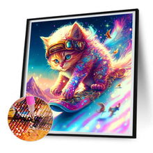 Load image into Gallery viewer, Diamond Painting - Full Round - cat skiing (30*30CM)