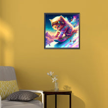Load image into Gallery viewer, Diamond Painting - Full Round - cat skiing (30*30CM)