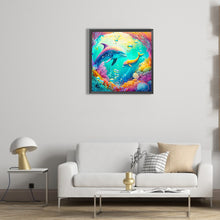 Load image into Gallery viewer, Diamond Painting - Full Round - dolphins (30*30CM)