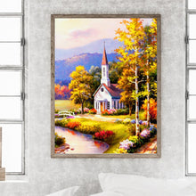 Load image into Gallery viewer, Diamond Painting - Full Round - church scenery (30*40CM)