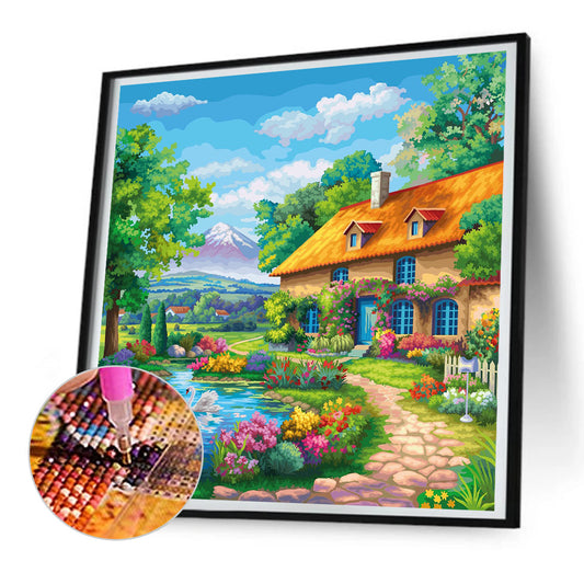Diamond Painting - Full Round - mountain scenery (30*30CM)
