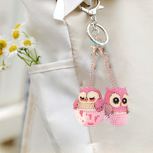 Load image into Gallery viewer, DIY Diamond Art Keychains Double Sided 5pcs Gem Keychains (Cup Owl Hatchling)