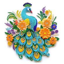 Load image into Gallery viewer, Diamond Painting - Partial Special Shaped - peacock paper painting (30*30CM)