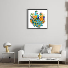 Load image into Gallery viewer, Diamond Painting - Partial Special Shaped - peacock paper painting (30*30CM)