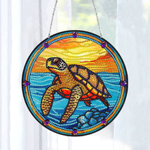 Load image into Gallery viewer, DIY Crystal Rhinestone Pendants Handmade Turtle Diamond Dots Art Decoration Gift
