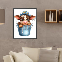 Load image into Gallery viewer, Diamond Painting - Full Round - bucket cow (30*40CM)
