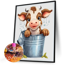 Load image into Gallery viewer, Diamond Painting - Full Round - bucket cow (30*40CM)