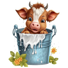 Load image into Gallery viewer, Diamond Painting - Full Round - bucket cow (30*40CM)