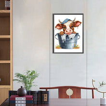 Load image into Gallery viewer, Diamond Painting - Full Round - bucket cow (30*40CM)