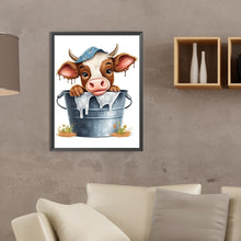 Load image into Gallery viewer, Diamond Painting - Full Round - bucket cow (30*40CM)