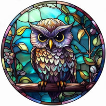 Load image into Gallery viewer, Diamond Painting - Full Round - medallion glass art owl (30*30CM)