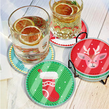 Load image into Gallery viewer, 6pcs Coaster Set Holiday Christmas DIY for Adults and Beginners Waterproof Coaster (BDZ05)