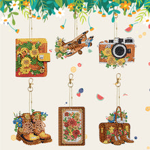 Load image into Gallery viewer, DIY Diamond Art Keychains Cartoon 6pcs (Retro Elements)
