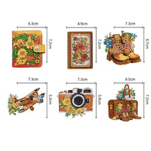 Load image into Gallery viewer, DIY Diamond Art Keychains Cartoon 6pcs (Retro Elements)