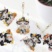 Load image into Gallery viewer, DIY Diamond Art Keychains Cartoon 6pcs (Halloween Calf)