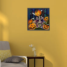 Load image into Gallery viewer, Diamond Painting - Full Round - halloween jack-o-lantern (30*30CM)