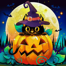 Load image into Gallery viewer, Diamond Painting - Full Round - halloween jack-o-lantern (30*30CM)