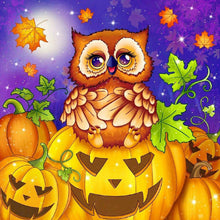 Load image into Gallery viewer, Diamond Painting - Full Round - halloween jack-o-lantern (30*30CM)