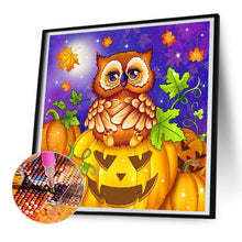 Load image into Gallery viewer, Diamond Painting - Full Round - halloween jack-o-lantern (30*30CM)