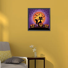 Load image into Gallery viewer, Diamond Painting - Full Round - halloween jack-o-lantern (30*30CM)