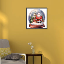 Load image into Gallery viewer, Diamond Painting - Full Round - santa crystal ball (30*30CM)