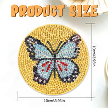 Load image into Gallery viewer, DIY Diamond Dot Art Coasters Mandara 6pcs (Butterfly)