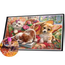 Load image into Gallery viewer, Diamond Painting - Full Round - three dogs (40*30CM)