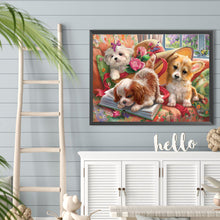 Load image into Gallery viewer, Diamond Painting - Full Round - three dogs (40*30CM)