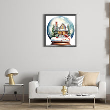 Load image into Gallery viewer, Diamond Painting - Full Round - Christmas house crystal ball (30*30CM)