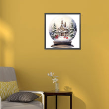 Load image into Gallery viewer, Diamond Painting - Full Round - Christmas house crystal ball (30*30CM)