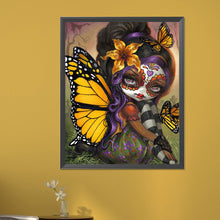 Load image into Gallery viewer, AB Diamond Painting - Full Round - butterfly girl (40*50CM)