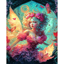 Load image into Gallery viewer, AB Diamond Painting - Full Round - butterfly girl (40*50CM)