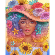 Load image into Gallery viewer, AB Diamond Painting - Full Round - sunflower eyes girl (40*50CM)