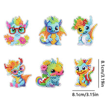 Load image into Gallery viewer, DIY Diamond Art Keychains Diamond Mosaic Kit 6pcs Gem Keychains Lady Bag Pendant