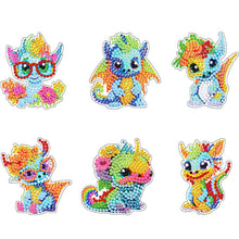 Load image into Gallery viewer, DIY Diamond Art Keychains Diamond Mosaic Kit 6pcs Gem Keychains Lady Bag Pendant