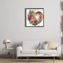 Load image into Gallery viewer, Diamond Painting - Partial Special Shaped - love flower frame (30*30CM)