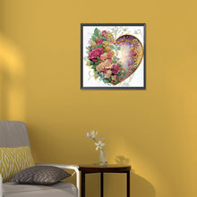 Load image into Gallery viewer, Diamond Painting - Partial Special Shaped - love flower frame (30*30CM)