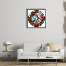 Load image into Gallery viewer, Diamond Painting - Full Round - Christmas Red Horse Glass Art (30*30CM)