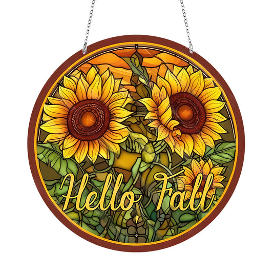 DIY Diamond Dots Art Cool Home Garden Decoration (Sunflower Hello Fall)