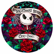 Load image into Gallery viewer, Diamond Painting - Full Round - jack skull under the rose (40*40CM)