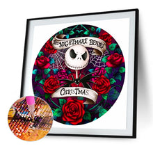 Load image into Gallery viewer, Diamond Painting - Full Round - jack skull under the rose (40*40CM)