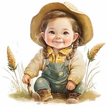 Load image into Gallery viewer, Diamond Painting - Full Round - girl in the straw (30*30CM)